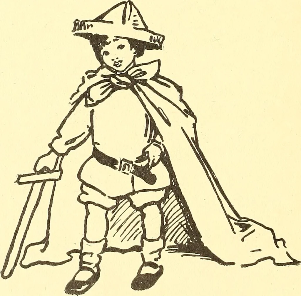 An illustration from When mother lets us play, 1911, leaf 73