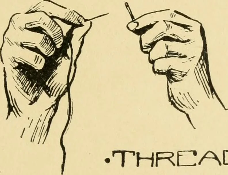 An illustration from When mother lets us sew, 1910, leaf 20