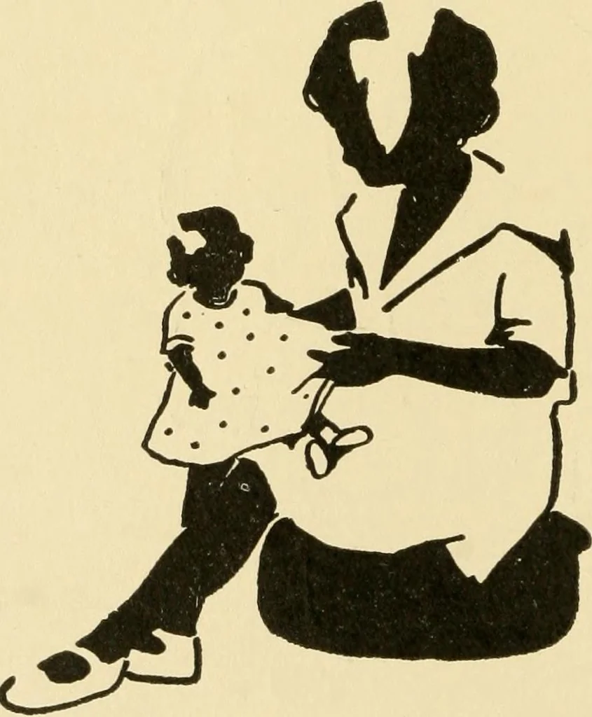 An illustration from When mother lets us sew, 1910, leaf 37