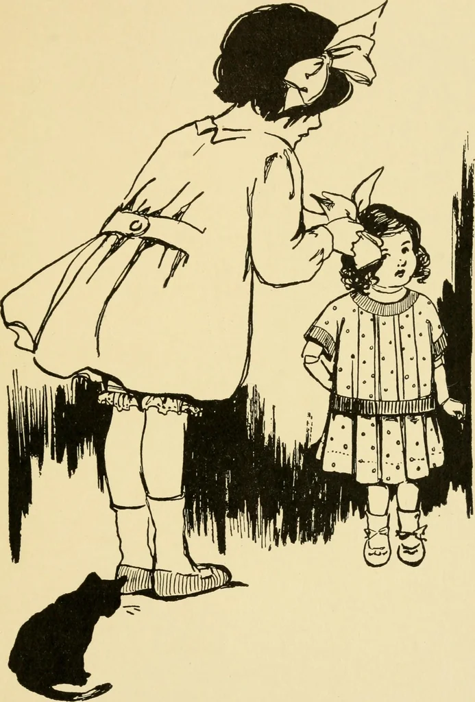 An illustration from When mother lets us sew, 1910, leaf 78