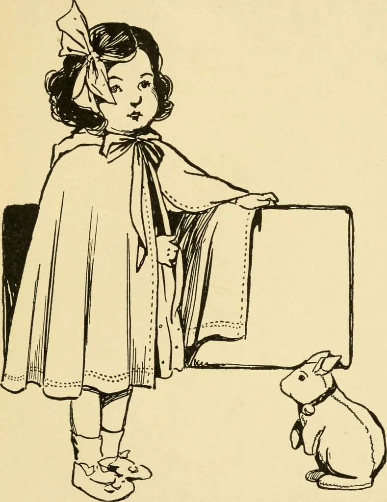 An illustration from When mother lets us sew, 1910, leaf 82
