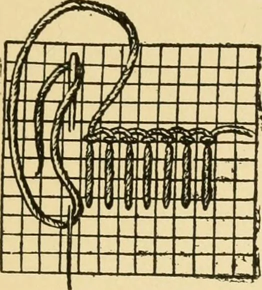 An illustration from When mother lets us sew, 1910, leaf 92