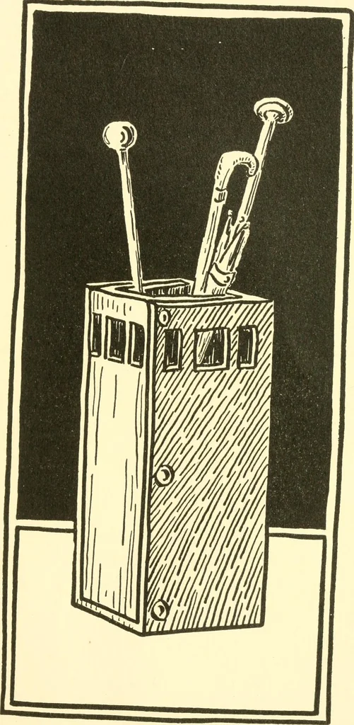 An illustration from When mother lets us make paper box furniture; a book which shows children just how to make most attractive toy furniture out of materials which cost practically nothing--toys which give as much pleasure as those from expensive toy shops, 1914, leaf 110