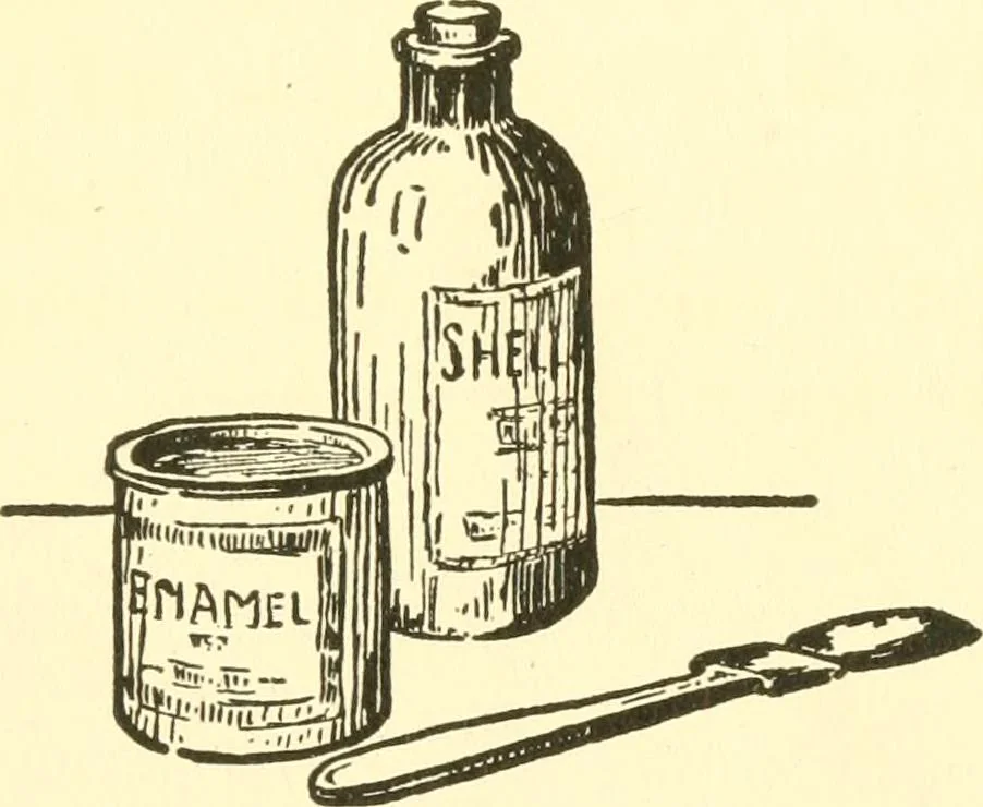 An illustration from When mother lets us make paper box furniture; a book which shows children just how to make most attractive toy furniture out of materials which cost practically nothing--toys which give as much pleasure as those from expensive toy shops, 1914, leaf 20