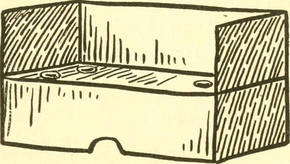 An illustration from When mother lets us make paper box furniture; a book which shows children just how to make most attractive toy furniture out of materials which cost practically nothing--toys which give as much pleasure as those from expensive toy shops, 1914, leaf 38
