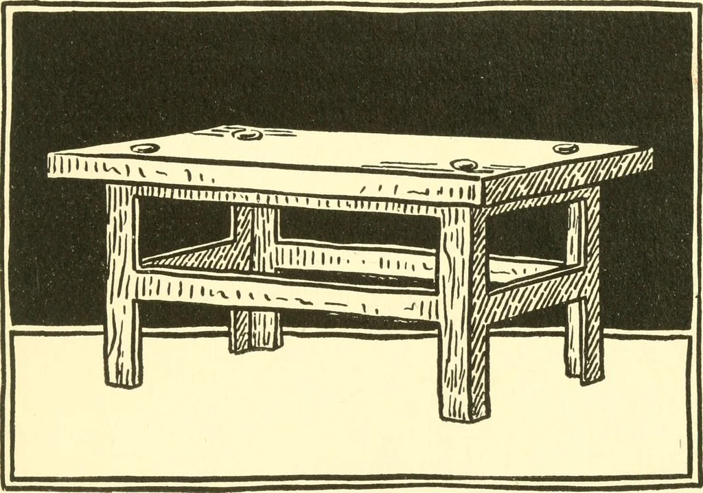 An illustration from When mother lets us make paper box furniture; a book which shows children just how to make most attractive toy furniture out of materials which cost practically nothing--toys which give as much pleasure as those from expensive toy shops, 1914, leaf 40