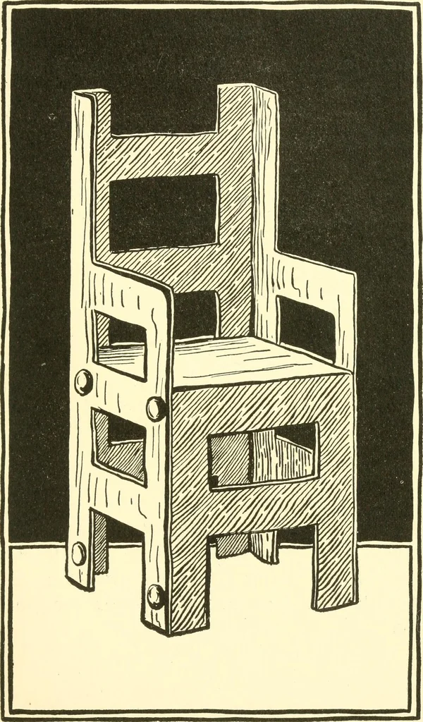 An illustration from When mother lets us make paper box furniture; a book which shows children just how to make most attractive toy furniture out of materials which cost practically nothing--toys which give as much pleasure as those from expensive toy shops, 1914, leaf 44