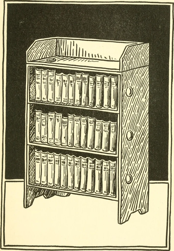 An illustration from When mother lets us make paper box furniture; a book which shows children just how to make most attractive toy furniture out of materials which cost practically nothing--toys which give as much pleasure as those from expensive toy shops, 1914, leaf 54