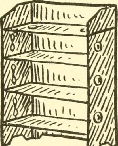 An illustration from When mother lets us make paper box furniture; a book which shows children just how to make most attractive toy furniture out of materials which cost practically nothing--toys which give as much pleasure as those from expensive toy shops, 1914, leaf 56