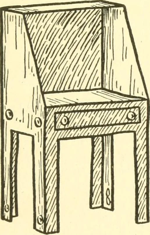 An illustration from When mother lets us make paper box furniture; a book which shows children just how to make most attractive toy furniture out of materials which cost practically nothing--toys which give as much pleasure as those from expensive toy shops, 1914, leaf 60