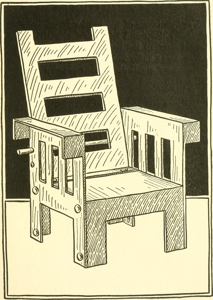 An illustration from When mother lets us make paper box furniture; a book which shows children just how to make most attractive toy furniture out of materials which cost practically nothing--toys which give as much pleasure as those from expensive toy shops, 1914, leaf 62
