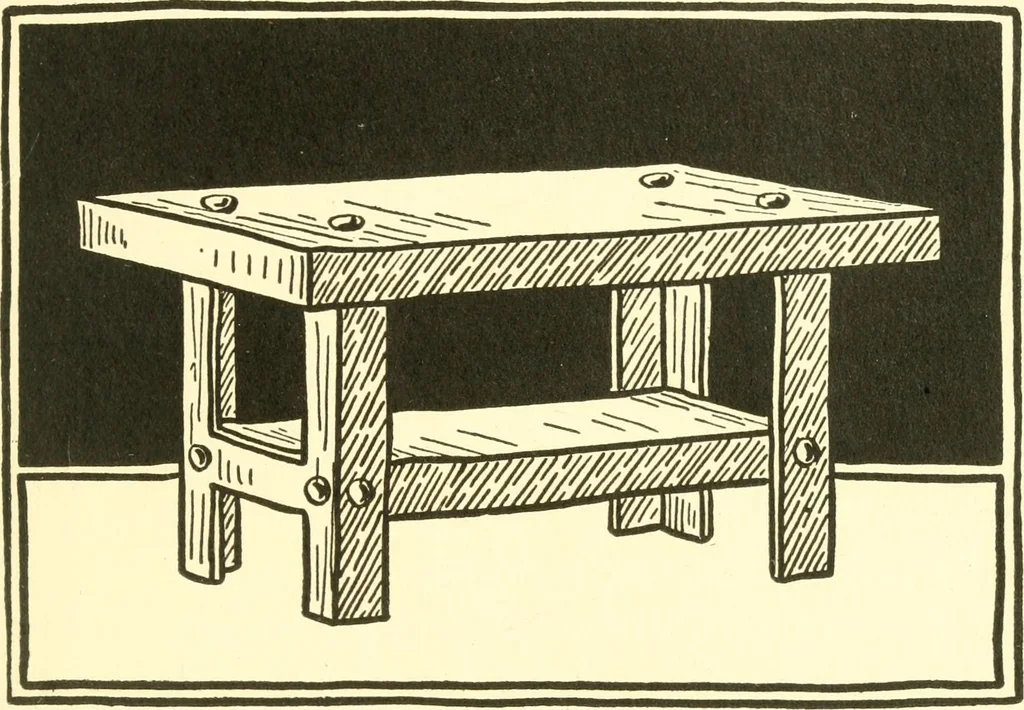An illustration from When mother lets us make paper box furniture; a book which shows children just how to make most attractive toy furniture out of materials which cost practically nothing--toys which give as much pleasure as those from expensive toy shops, 1914, leaf 66