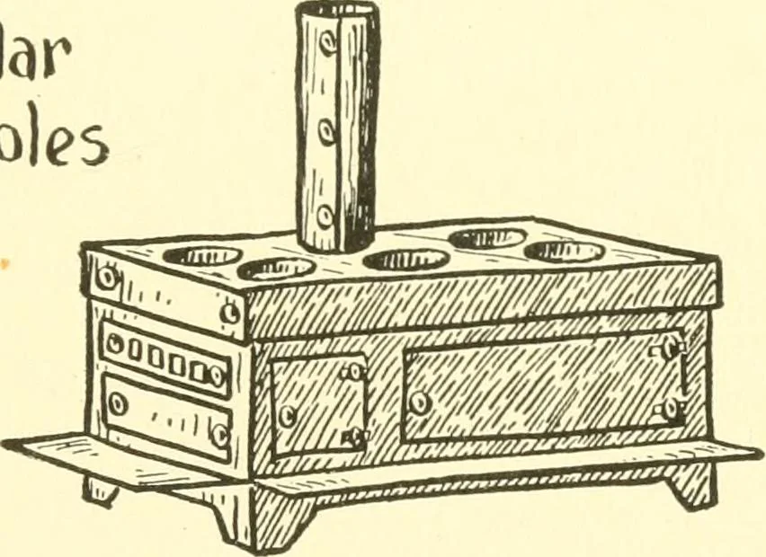 An illustration from When mother lets us make paper box furniture; a book which shows children just how to make most attractive toy furniture out of materials which cost practically nothing--toys which give as much pleasure as those from expensive toy shops, 1914, leaf 72