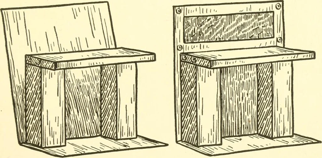 An illustration from When mother lets us make paper box furniture; a book which shows children just how to make most attractive toy furniture out of materials which cost practically nothing--toys which give as much pleasure as those from expensive toy shops, 1914, leaf 78