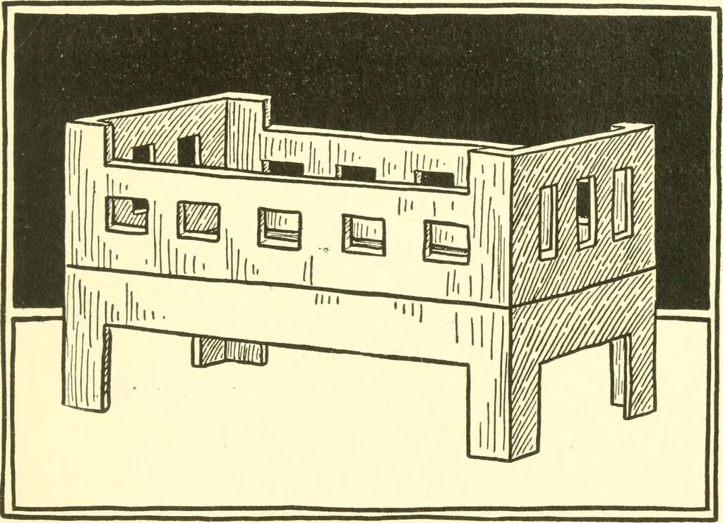 An illustration from When mother lets us make paper box furniture; a book which shows children just how to make most attractive toy furniture out of materials which cost practically nothing--toys which give as much pleasure as those from expensive toy shops, 1914, leaf 84