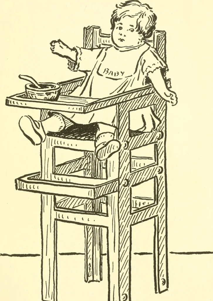 An illustration from When mother lets us make paper box furniture; a book which shows children just how to make most attractive toy furniture out of materials which cost practically nothing--toys which give as much pleasure as those from expensive toy shops, 1914, leaf 98
