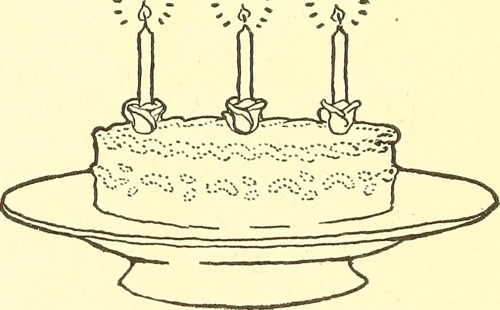 An illustration from When mother lets us give a party; a book that tells little folk how best to entertain and amuse their little friends, 1909, leaf 21