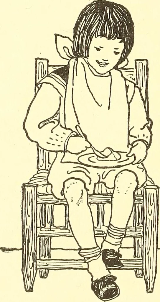 An illustration from When mother lets us give a party; a book that tells little folk how best to entertain and amuse their little friends, 1909, leaf 33