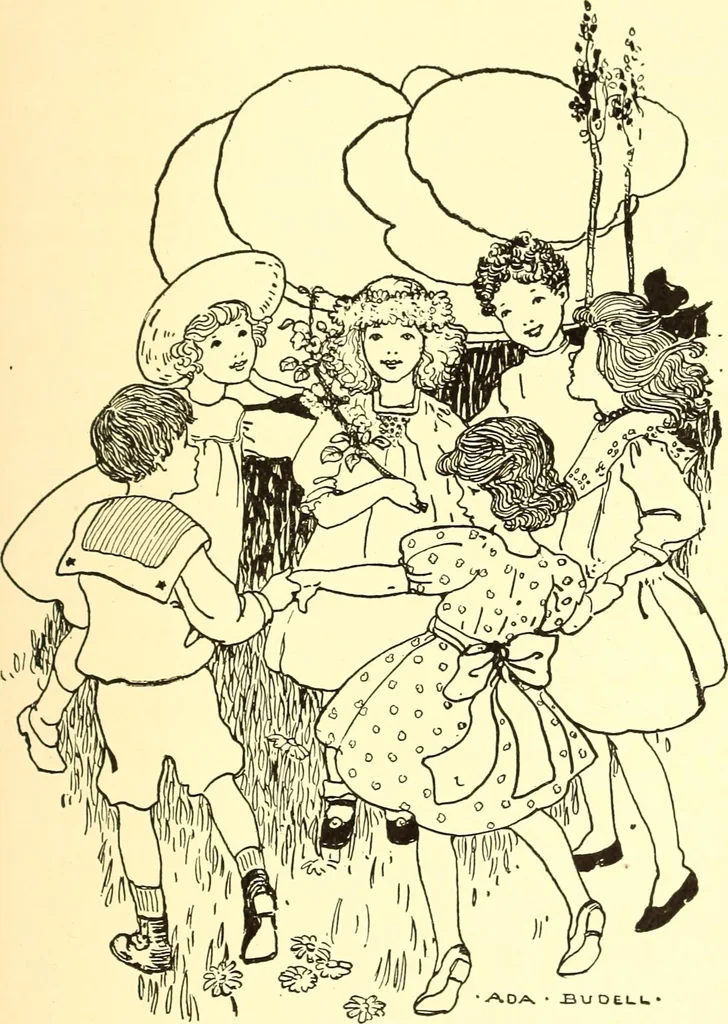An illustration from When mother lets us give a party; a book that tells little folk how best to entertain and amuse their little friends, 1909, leaf 90