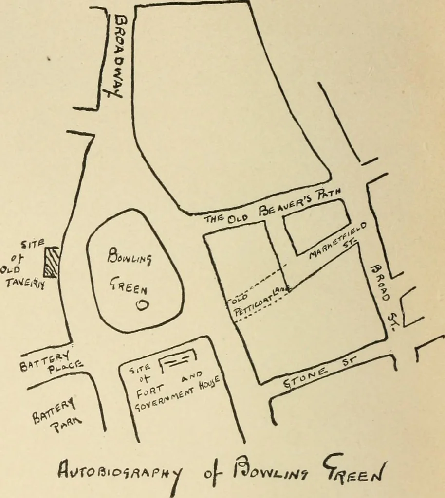 An illustration from When old New York was young, 1902, leaf 17
