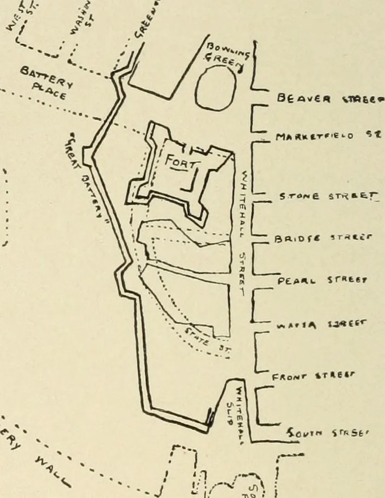 An illustration from When old New York was young, 1902, leaf 195