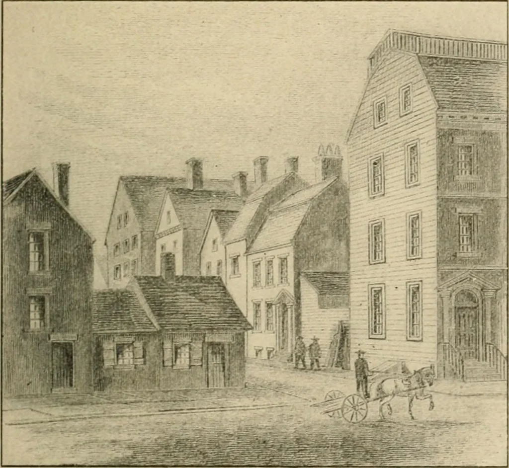 An illustration from When old New York was young, 1902, leaf 20