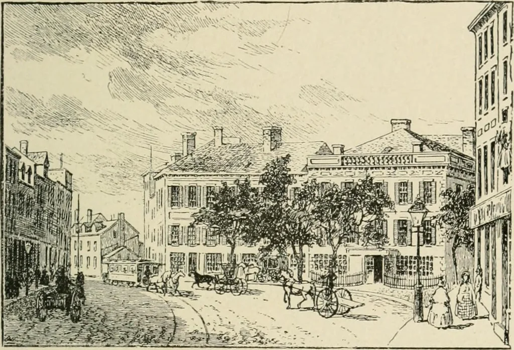 An illustration from When old New York was young, 1902, leaf 224