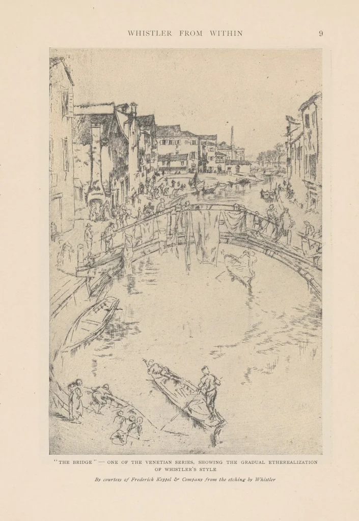 An illustration from Whistler from within, 1906, leaf 11