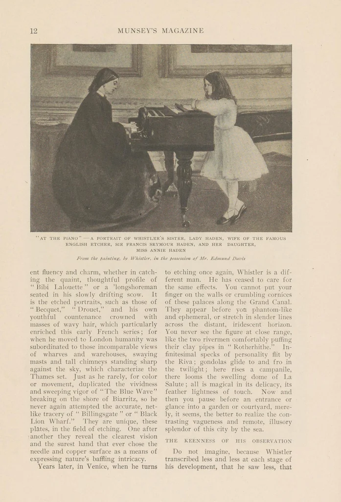 An illustration from Whistler from within, 1906, leaf 14