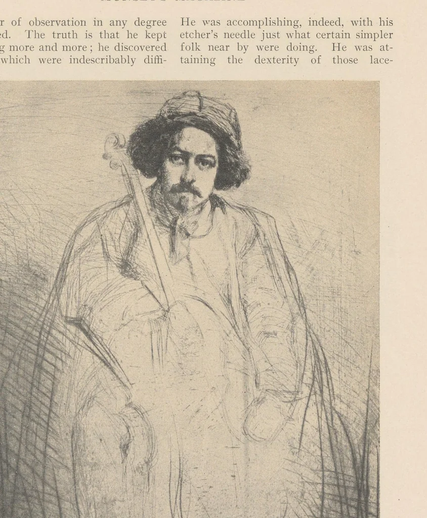 An illustration from Whistler from within, 1906, leaf 16