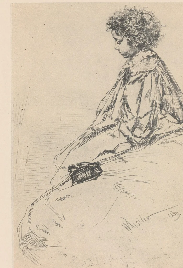 An illustration from Whistler from within, 1906, leaf 19