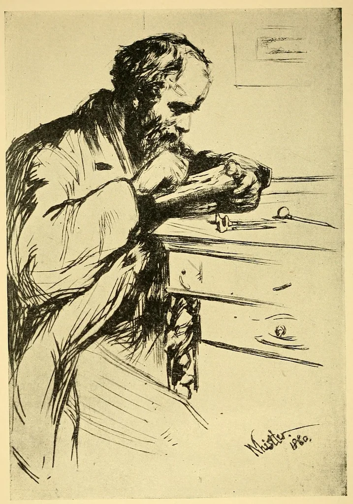 An illustration from The Whistler journal, 1921, leaf 116