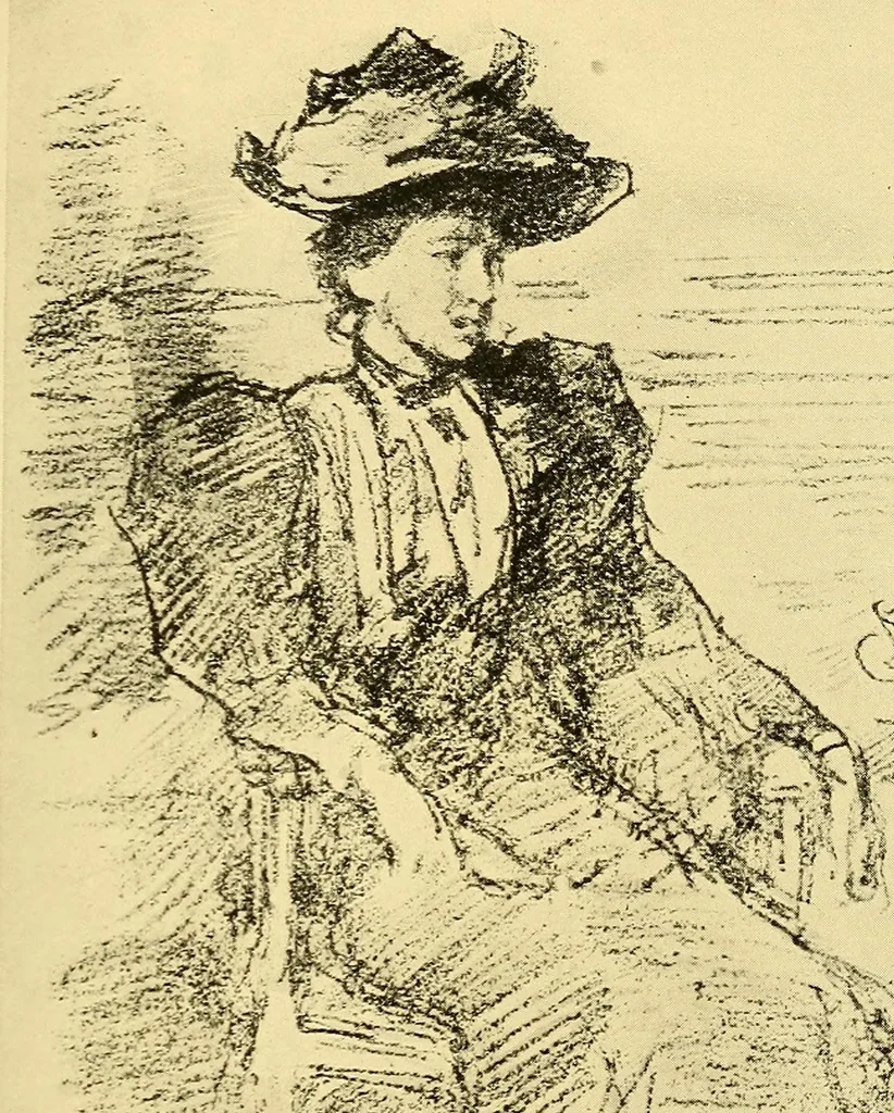 An illustration from The Whistler journal, 1921, leaf 55