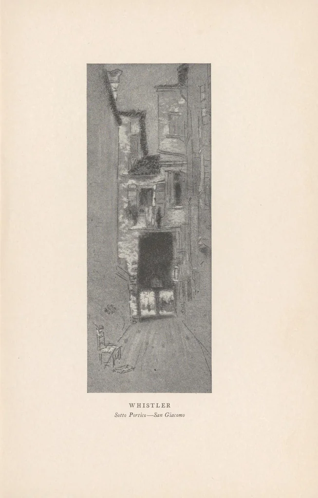 An illustration from Whistler's pastels and other modern profiles, 1913, leaf 33