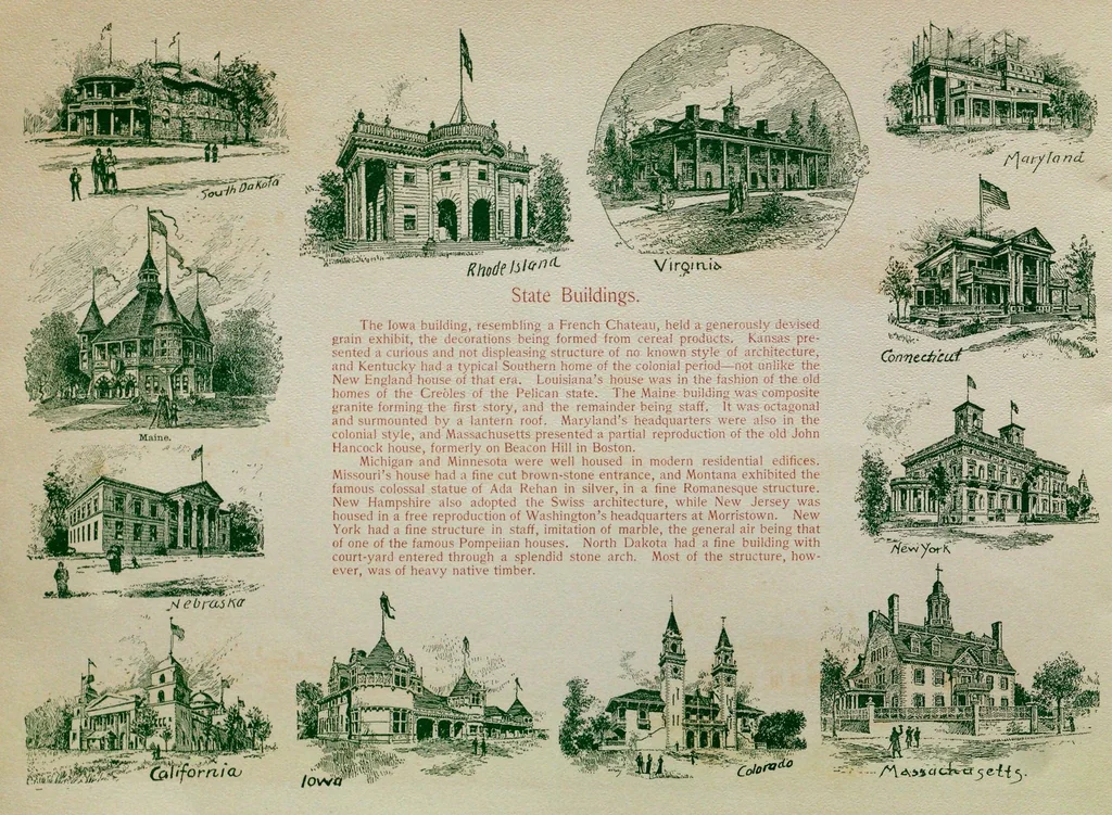 An illustration from The White City with brush and pen, 1893, leaf 28