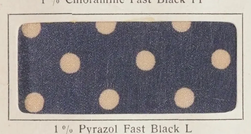 An illustration from White discharges on weighted silk : dyed neutral., 1900, leaf 7