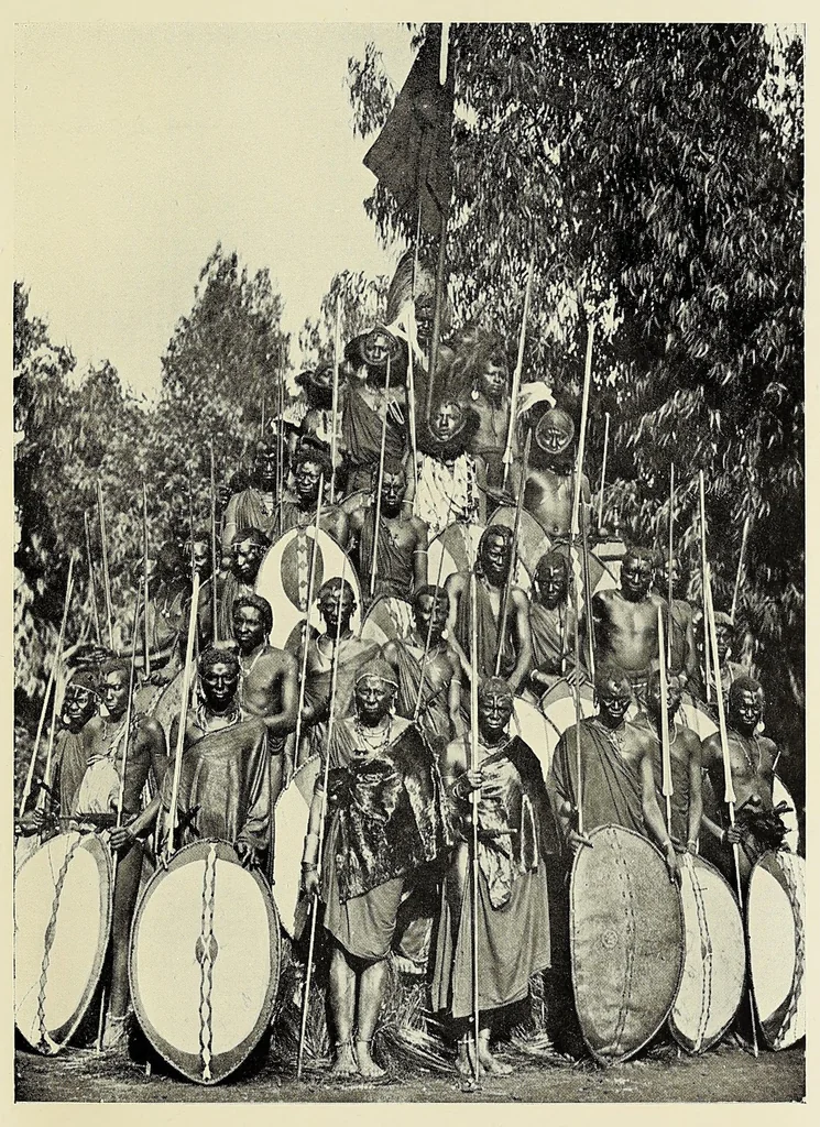 An illustration from A white king in East Africa : the remarkable adventures of John Boyes, trader and soldier of fortune, who became king of the savage Wa-Kikuyu, 1912, leaf 147