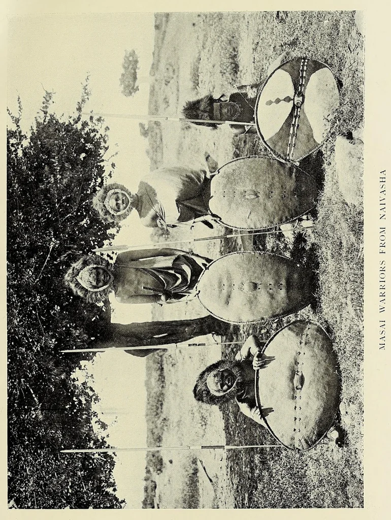 An illustration from A white king in East Africa : the remarkable adventures of John Boyes, trader and soldier of fortune, who became king of the savage Wa-Kikuyu, 1912, leaf 73