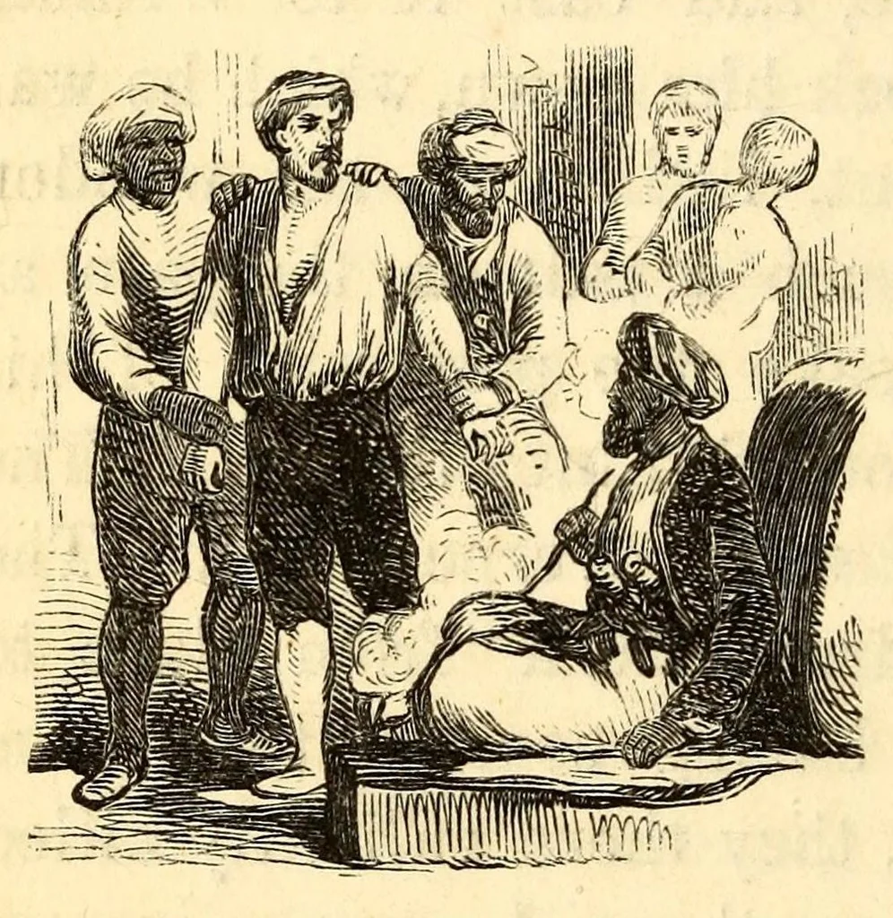An illustration from White slavery in the Barbary states, 1853, leaf 66
