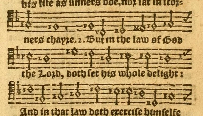 An illustration from The Whole booke of Psalmes collected into English meetre, 1588, leaf 124