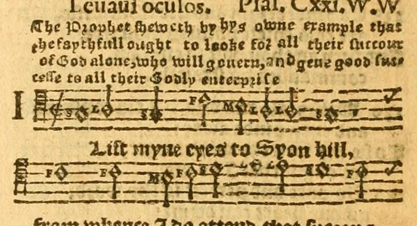 An illustration from The Whole booke of Psalmes collected into English meetre, 1588, leaf 204