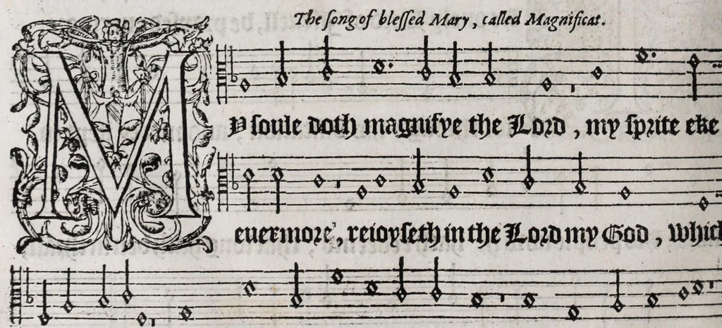 An illustration from The whole booke of Psalmes, 1580, leaf 18