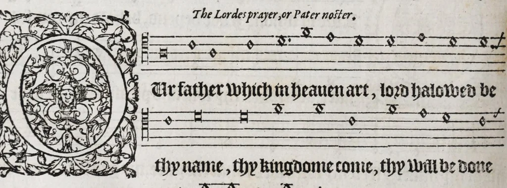 An illustration from The whole booke of Psalmes, 1580, leaf 24