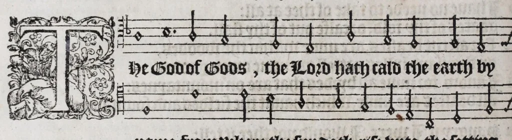 An illustration from The whole booke of Psalmes, 1580, leaf 78