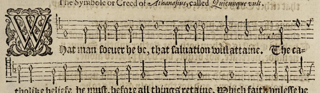 An illustration from The whole booke of psalmes, 1615, leaf 19