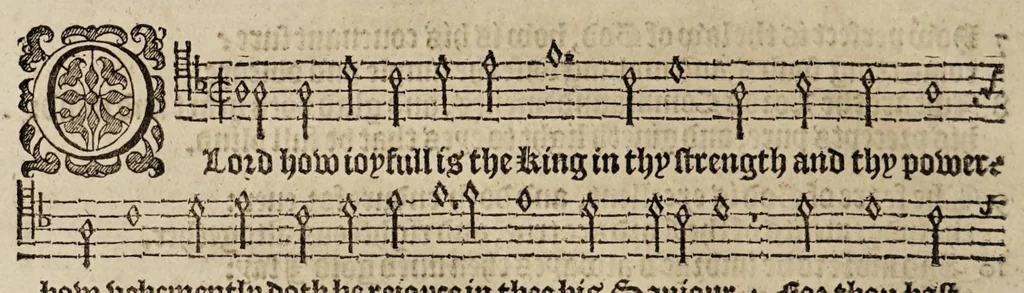 An illustration from The whole booke of psalmes, 1615, leaf 40