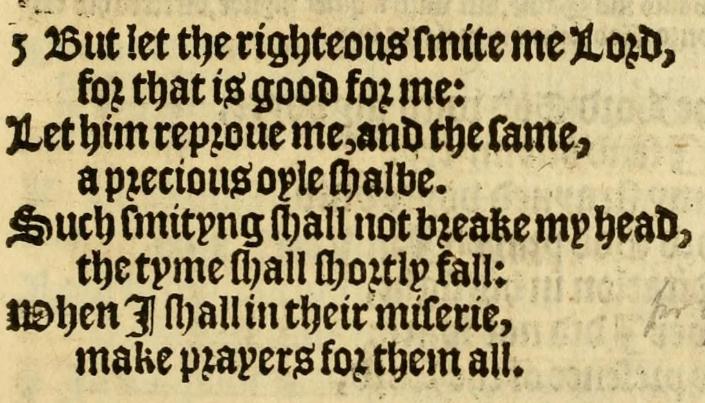An illustration from The Whole booke of Psalmes collected into Englishe metre, 1584, leaf 399