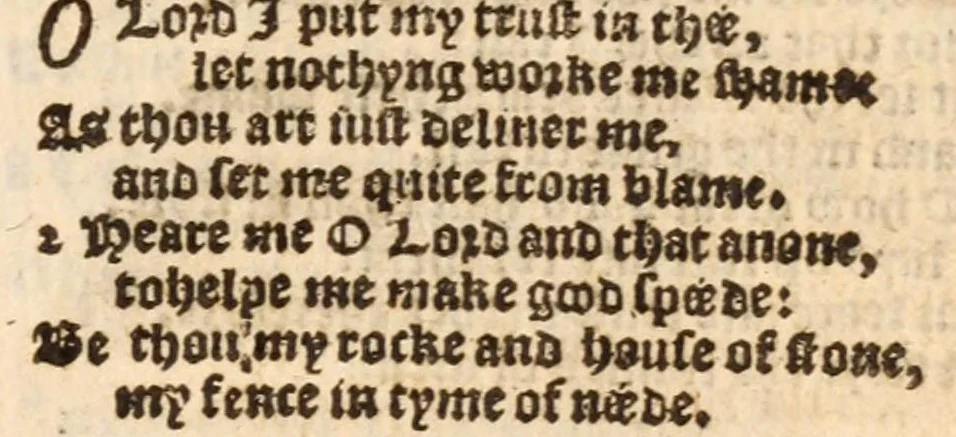 An illustration from The whole booke of Psalmes, collected into English meetre, 1597, leaf 27