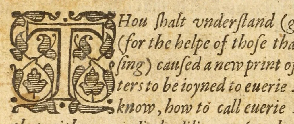 An illustration from The whole booke of Psalmes, collected into English meetre, 1597, leaf 4