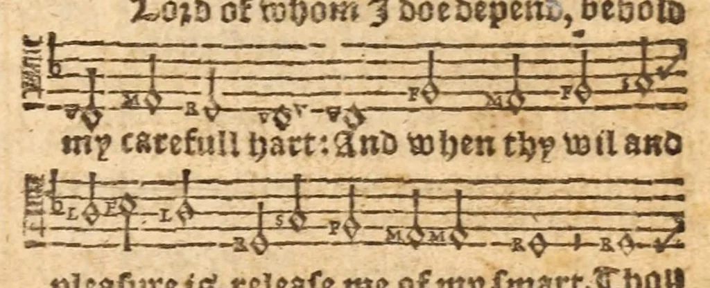 An illustration from The whole booke of Psalmes, collected into English meetre, 1597, leaf 5